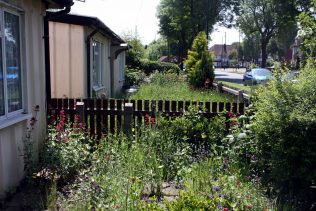 Front gardens. Listed prefabs., Wake Green Road, Moseley. Birmingham Front gardens. Listed prefabs., Wake Green Road, Moseley. Birmingham. June 2016 | Prefab Museum
