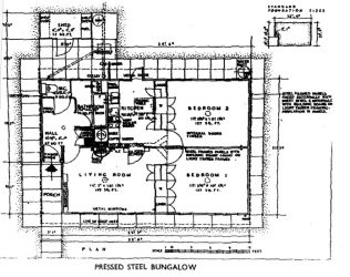 Floor plan of the Portal house | Prefab Museum