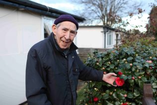 Ted Carter Ted Carter in 17 Meliot Road's garden