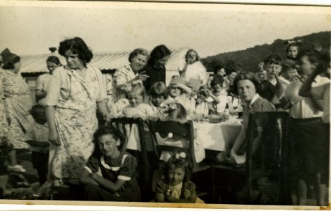 Coronation street party on the Treberth Estate, Newport, Wales, 1953