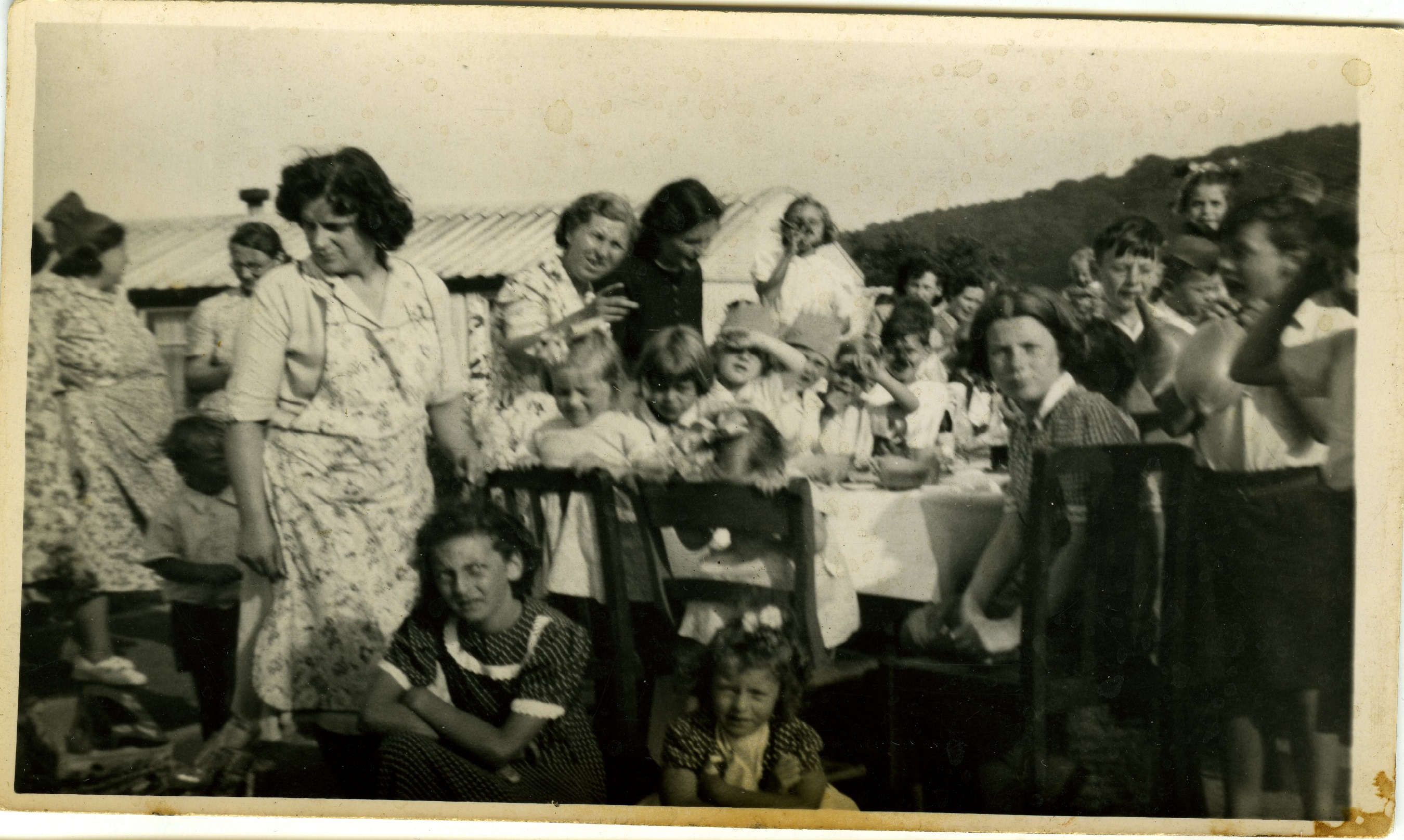 Coronation street party on the Treberth Estate, Newport, Wales, 1953