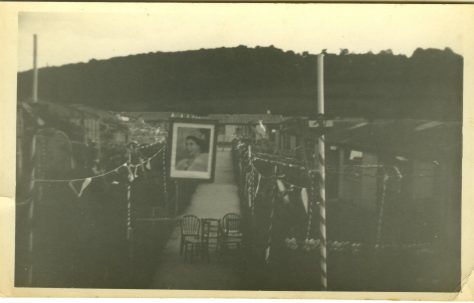 Coronation street party on the Treberth Estate, Newport, Wales, 1953