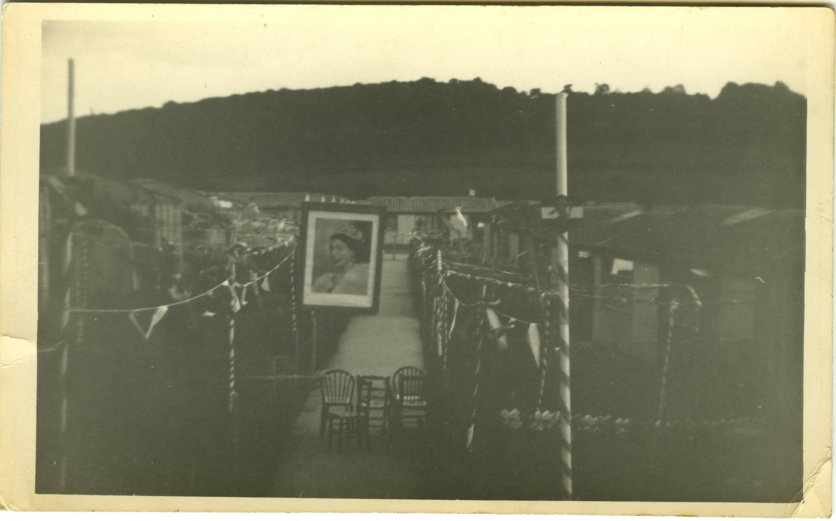 Coronation street party on the Treberth Estate, Newport, Wales, 1953