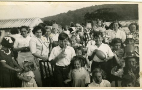 Coronation street party on the Treberth Estate, Newport, Wales, 1954