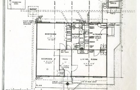 Floorplan of a central entrance prefab