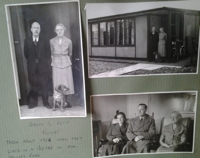 Samuel and Elsie Knight in front of their American prefab in Fox Hollies Road, Birmingham, circa 1958 | Hearn,Jane