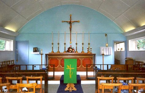 Interior of St Mark's Church, the "Prefab Church"