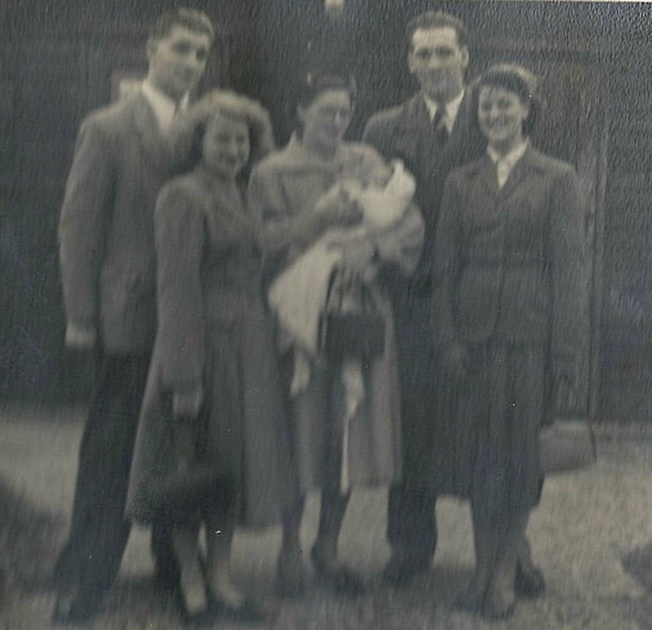 Family group at christening