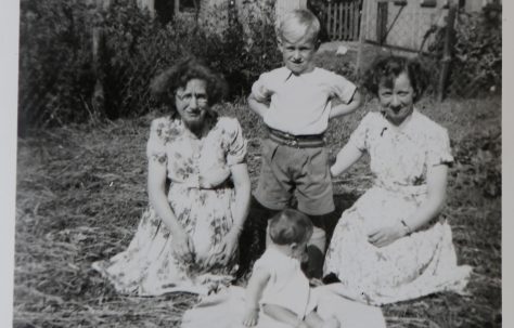 June Kapitan with her two children and friend