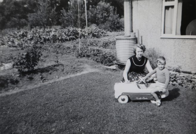 June Kapitan with Jaroslav and his toy car | Hearn,Jane