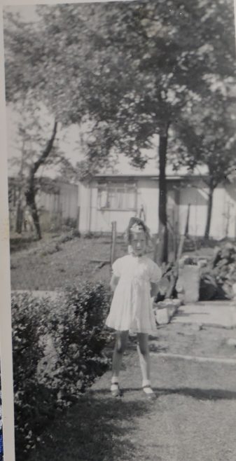 Penny Bishop in her prefab garden | Hearn, Jane