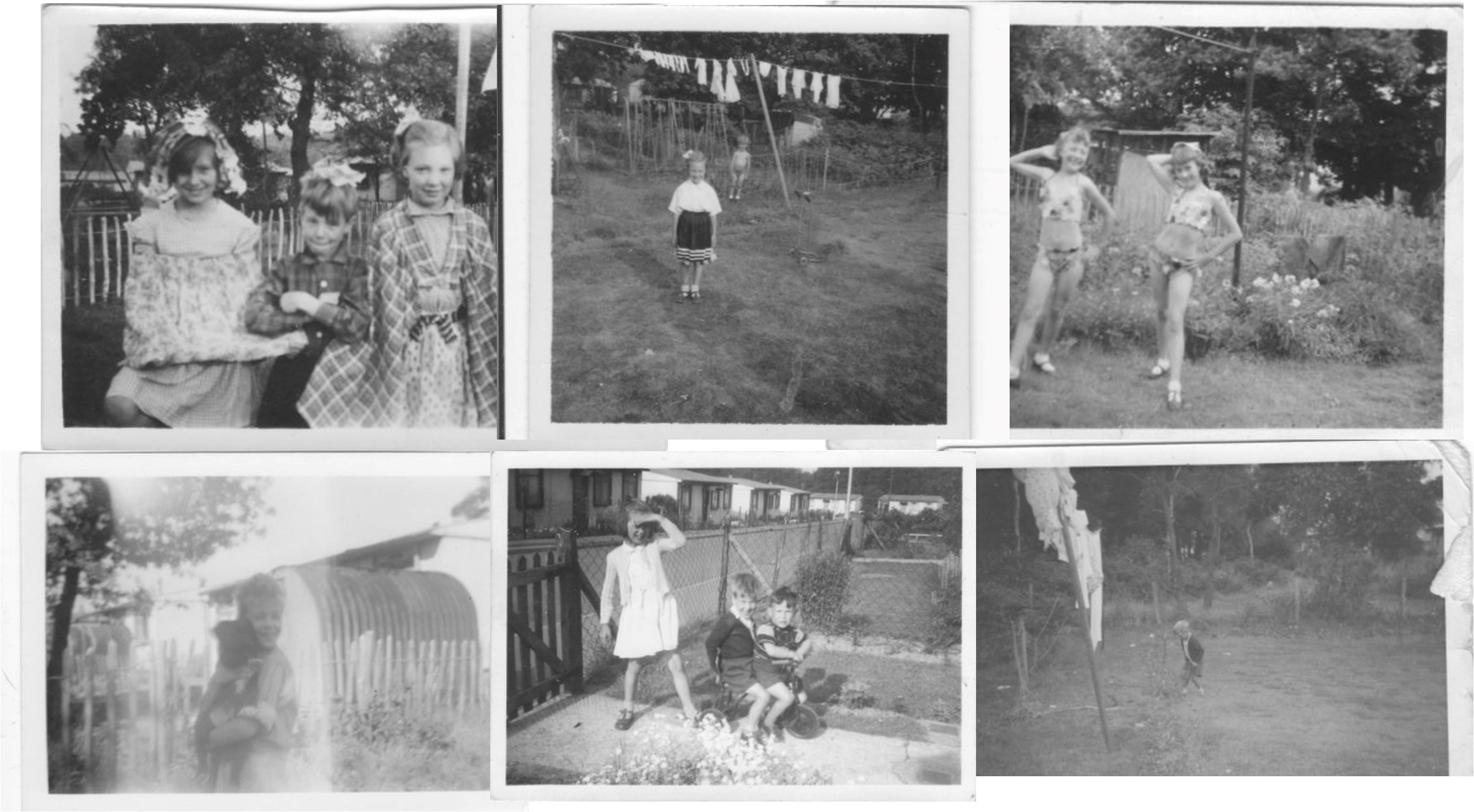 Composite of six photos of children on the Shrublands Estate