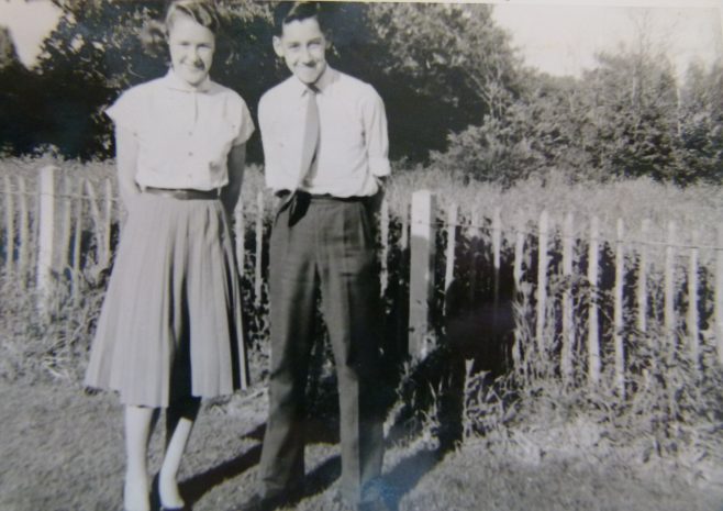 Ronald with his first girlfriend, 401 Wake Green Road, Moseley
