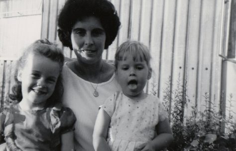 Wendy, Debra and me. Rookwood Gardens, Hainault