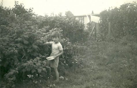 Peter in the back garden. Abbots Gardens, Shrewsbury