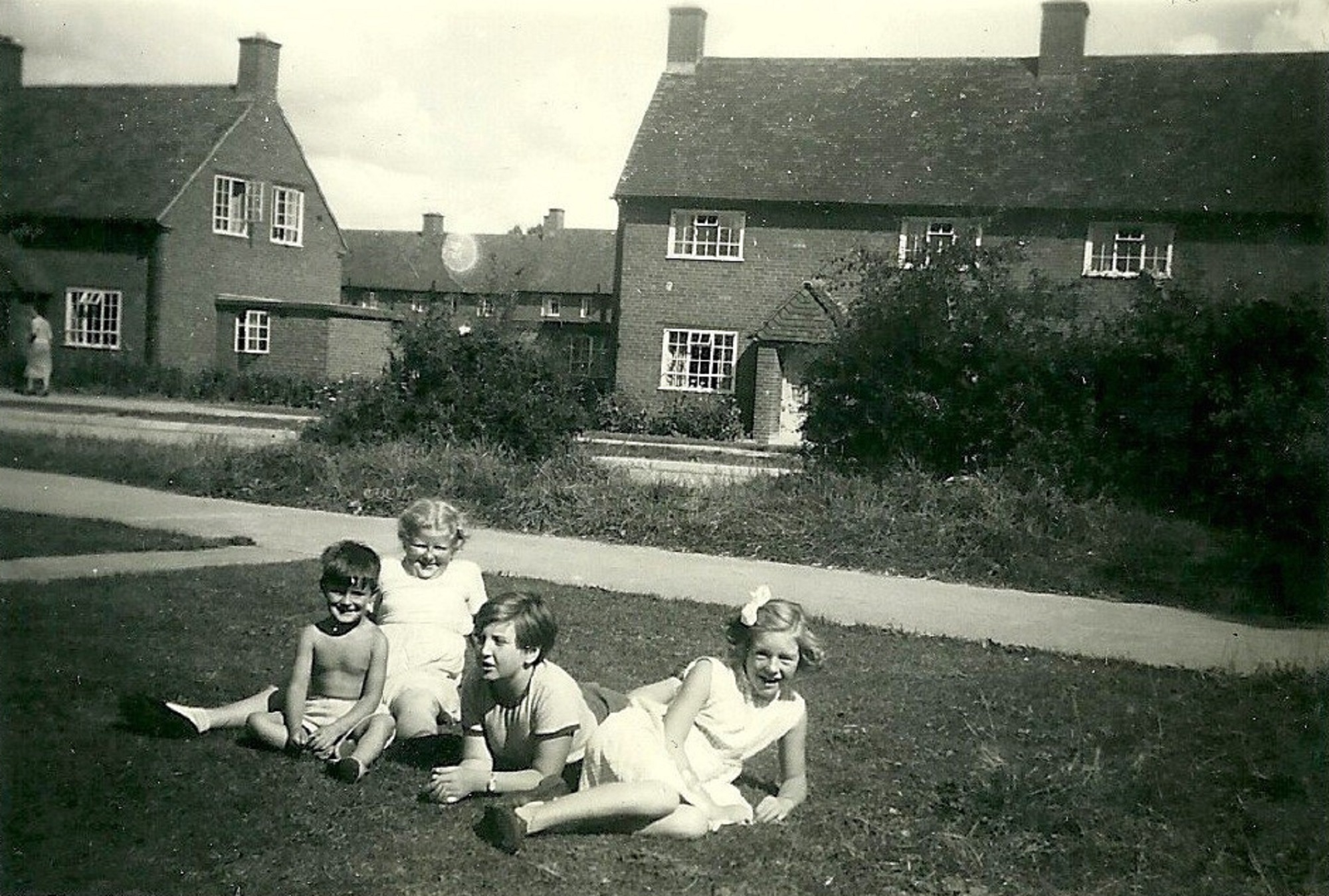 Peter and pals with marbles area to the right. Abbots Gardens, Shrewsbury