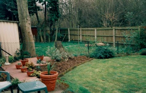 Prefab back garden, 413 Wake Green Road, Moseley