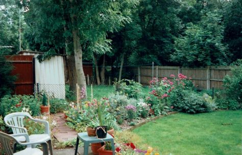 Prefab back garden, 413 Wake Green Road, Birmingham