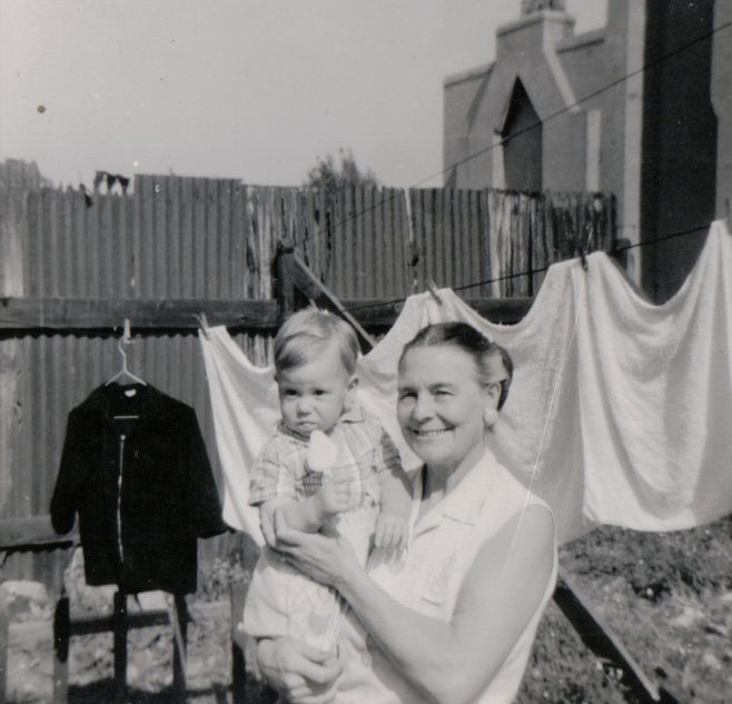 My aunt Laili holding my youngest brother Tony who is 60 this year, Laili was on one of her visits from California. Tooke Street, London E14