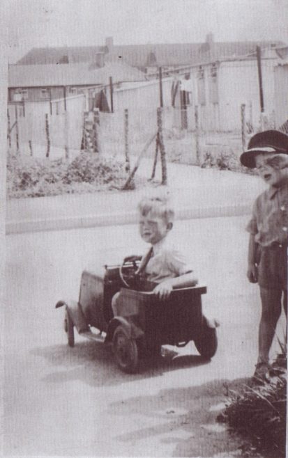 George in car. Excalibur Estate, London SE6