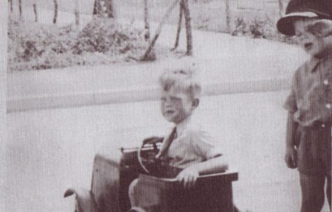 George in car. Excalibur Estate, London SE6