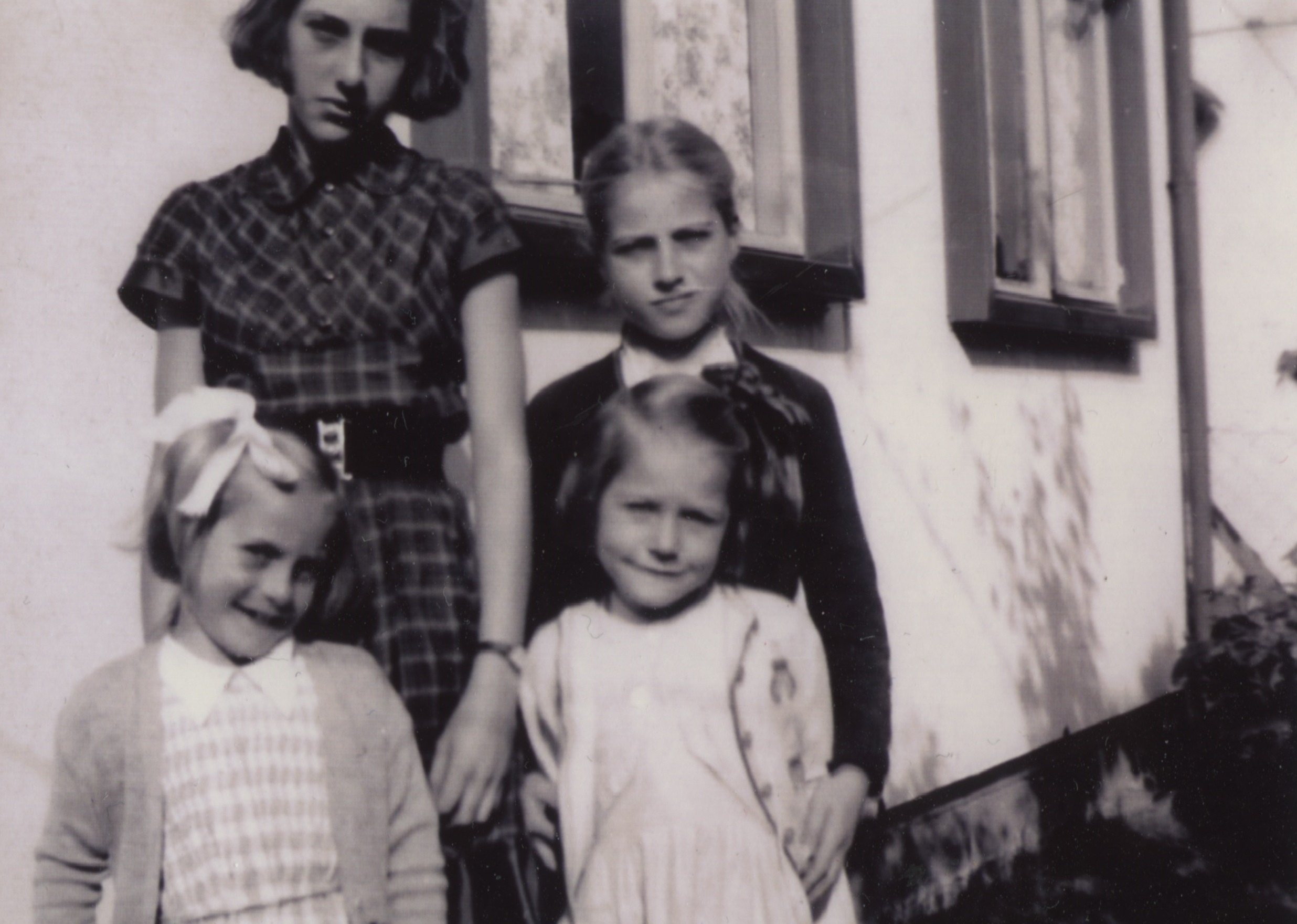 All of us by the front lounge window c 1954/5. 6 Willow Lane, Wickford, Essex