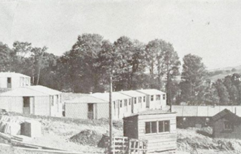 Construction work finishing the prefabs, Silverbuthall