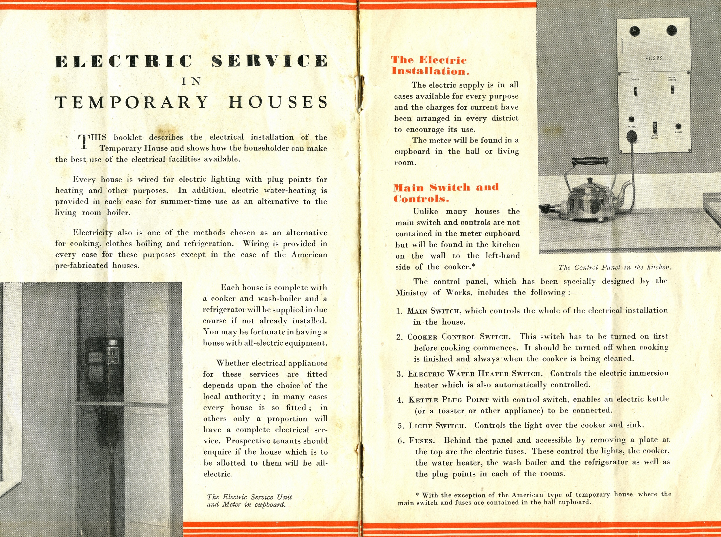 Electric Service in Temporary Houses: The Electric Installation