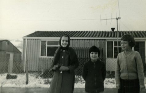 Cathy  Dobbs and friends, Treberth estate, Newport