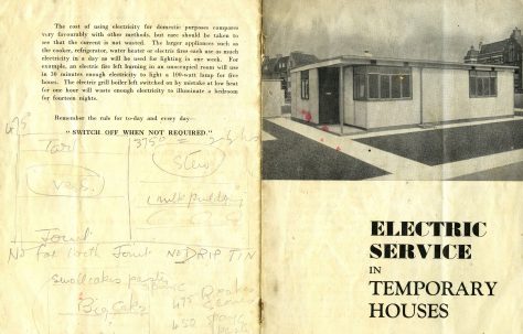 Electric Service in Temporary Houses