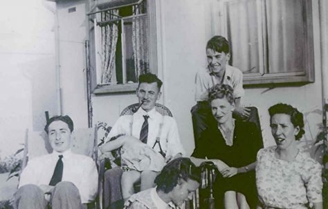 Rousselange family and friends at 87 Pilgrims Way, late 1940's