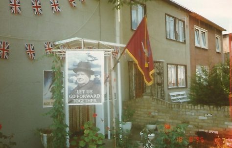 Celebrations for 50th anniversary of VE Day. Billson Street, London E14