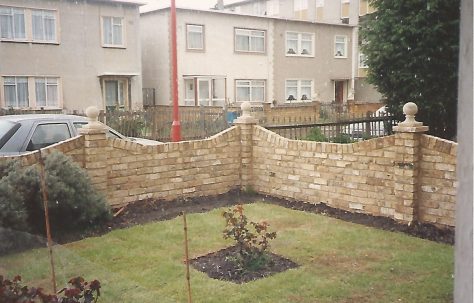 Front garden of an Orlit house, Billson Street, London E14