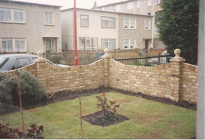 Front garden of an Orlit house, Billson Street, London E14