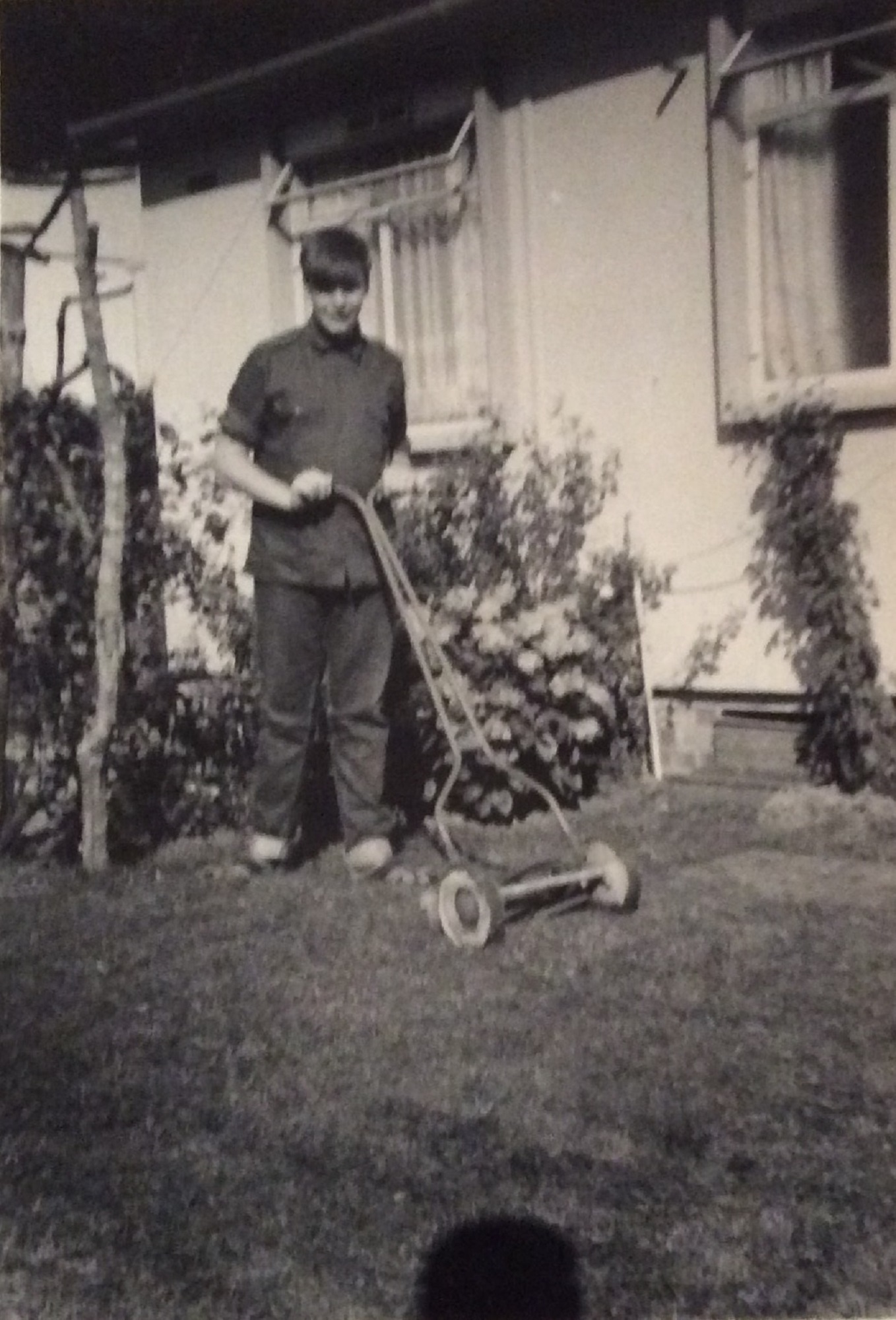 Bill (Billy) in back garden 1966-1967. Cedar Way, Acton W3