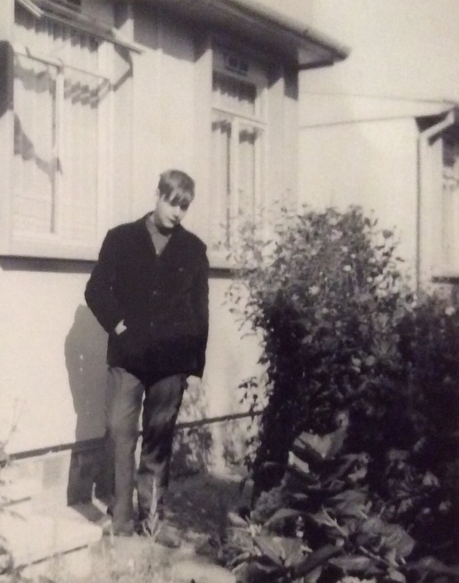 Bill (Billy) in front garden. Cedar Way, Acton W3