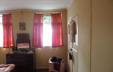 Detail, bedroom, AIROH prefab, St Fagan's Museum