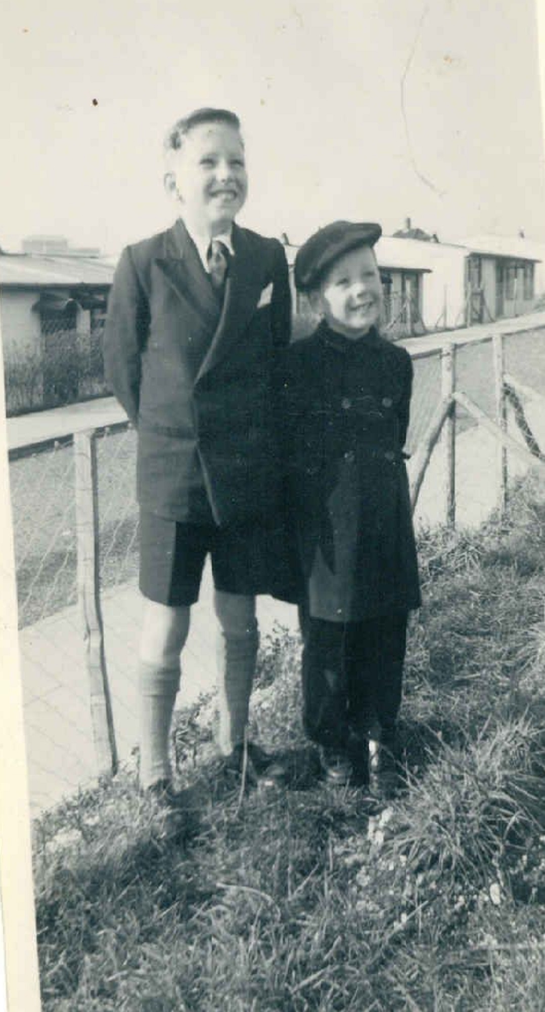 Eric in the prefab garden, Wiston Close, Whitehawk, Brighton