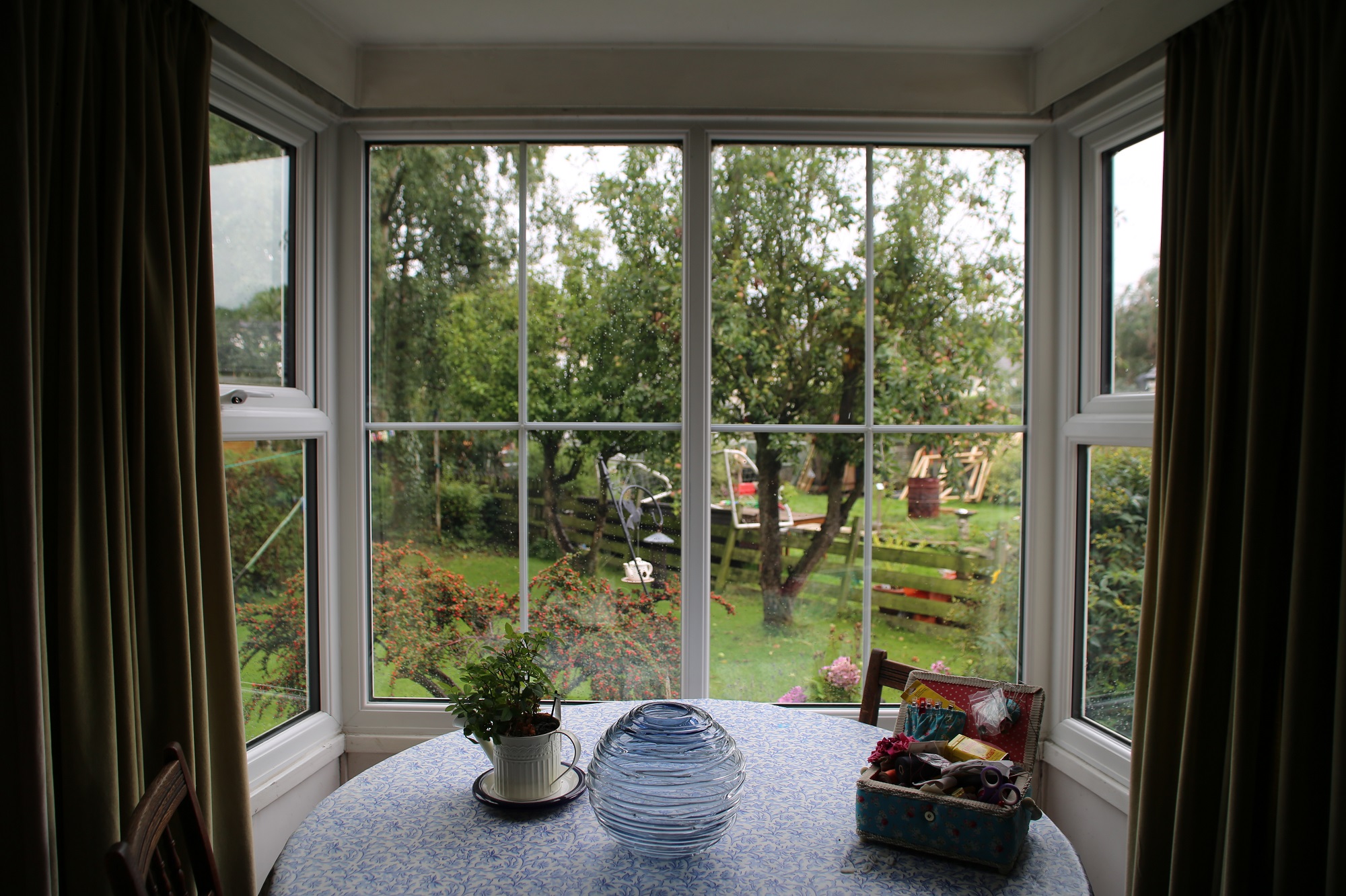 Bay window, living room, Swedish house, Pool-in-Wharfedale