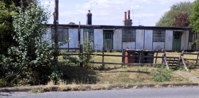 Pair of prefabs in Theobalds Road, Elstree, pictured 8 Aug 2018