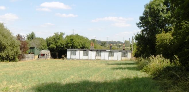 rear view of pair of prefabs in Theobalds Road, Elstree, pictured 8 Aug 2018