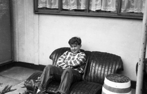 Clive on the porch. Oakhill Road, Putney