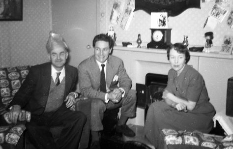 Fred, Gordon and Kath in the prefab. Sixth Street, Pollards Hill