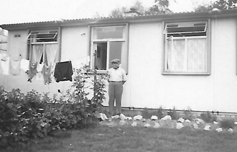 Granddad Eardley in our back garden in late 1940s. The Radleys, Sheldon