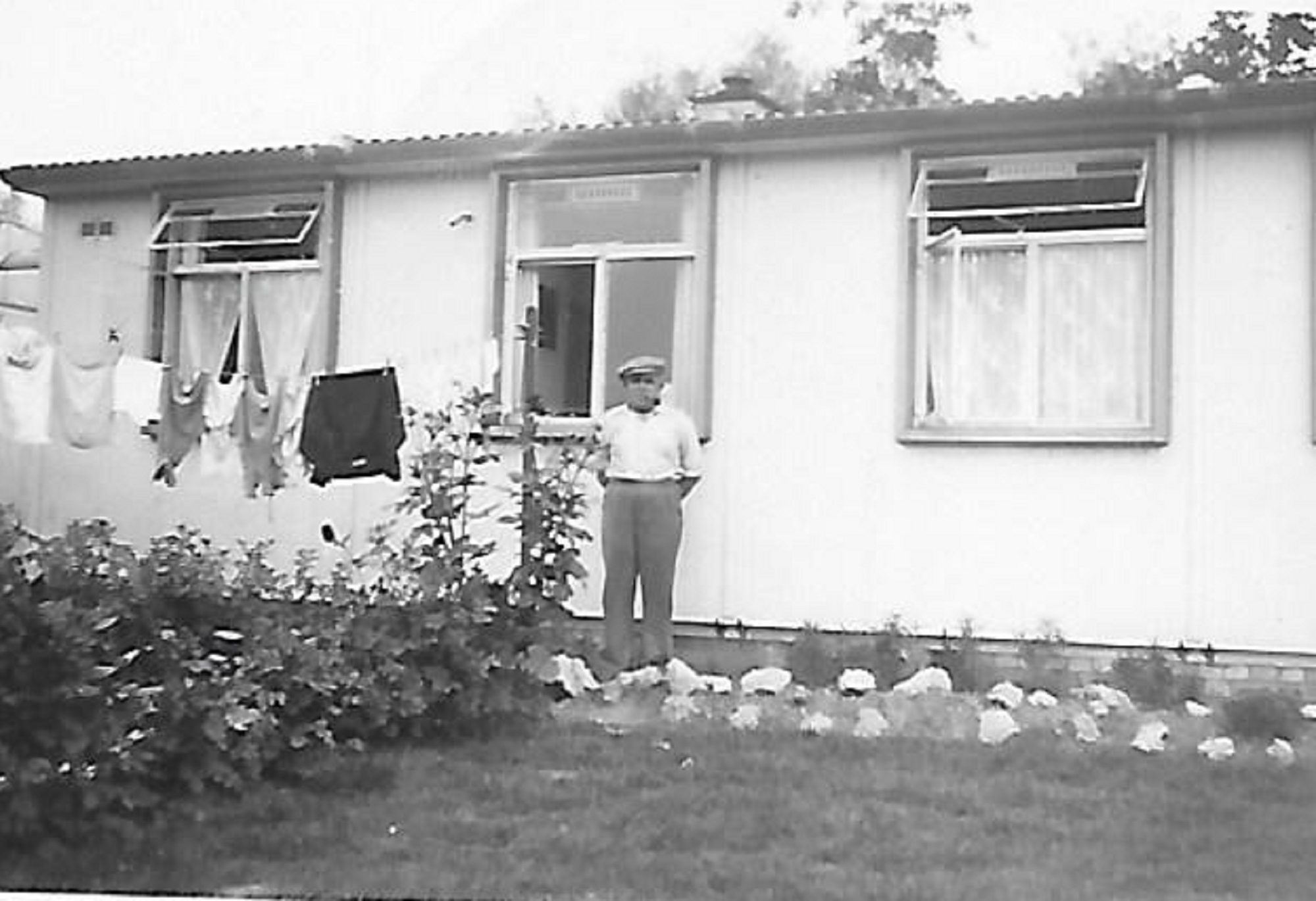 Granddad Eardley in our back garden in late 1940s. The Radleys, Sheldon