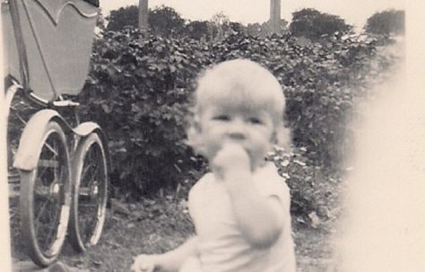 Martyn in the garden. Stapleford Road, Kings Norton