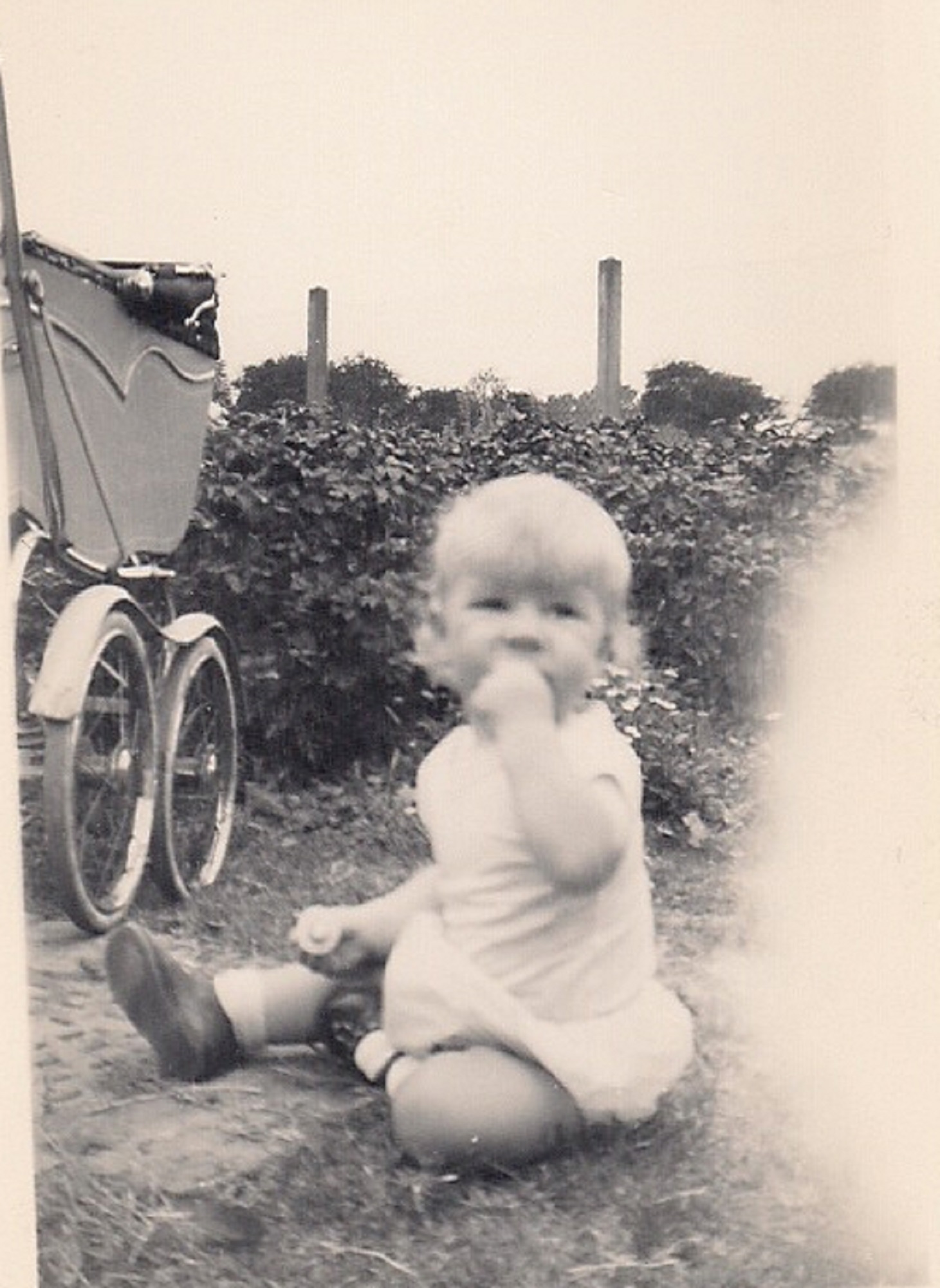 Martyn in the garden. Stapleford Road, Kings Norton