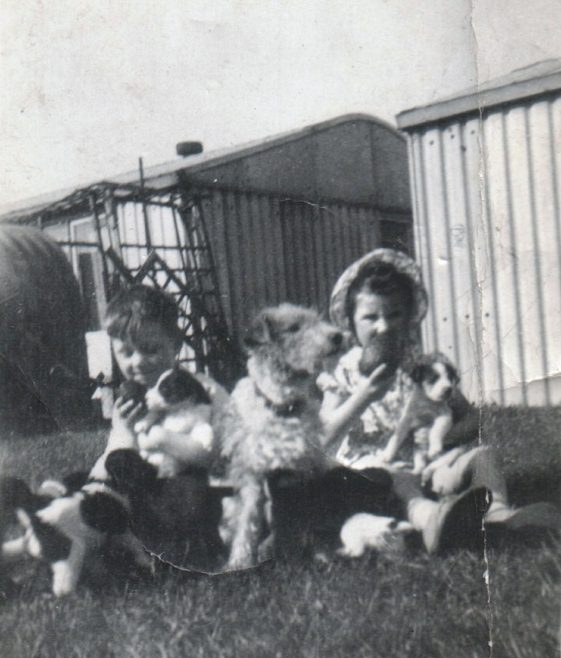 Eddy's younger brother David and  next door neighbour daughter Olive Stark. Rochester Close, London SE3