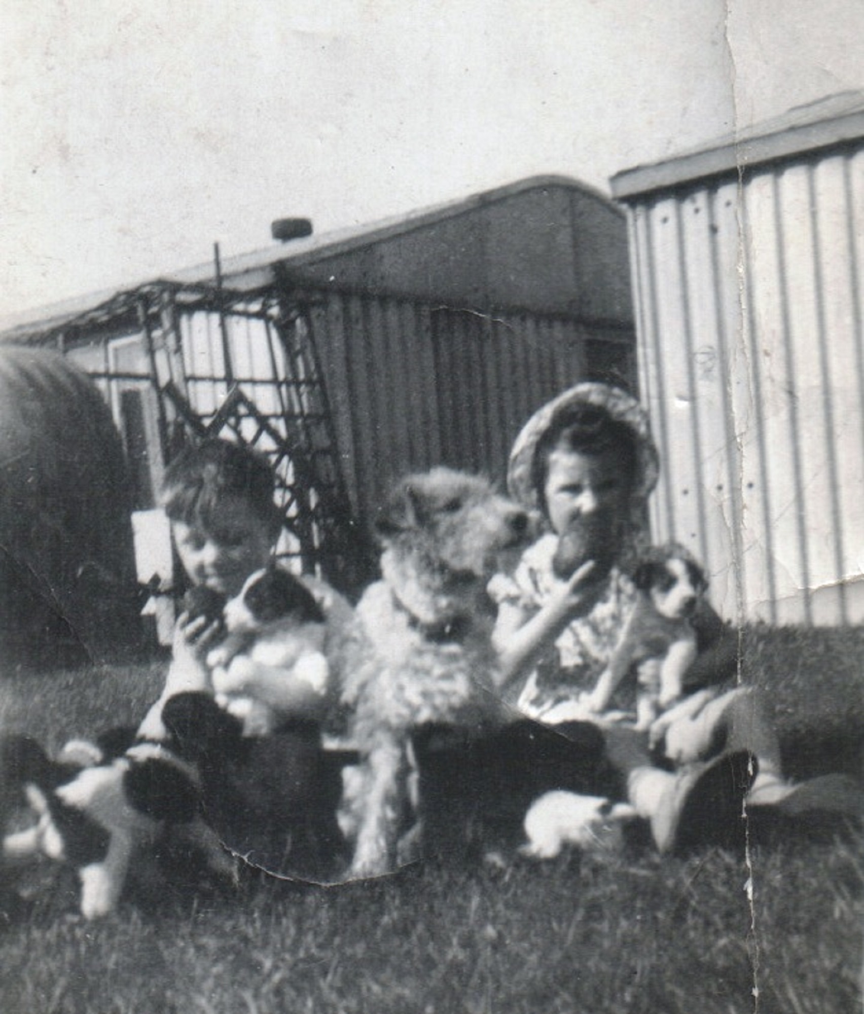 Eddy's younger brother David and  next door neighbour daughter Olive Stark. Rochester Close, London SE3