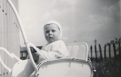 Graham in his pushchair, 849 Ripple Road